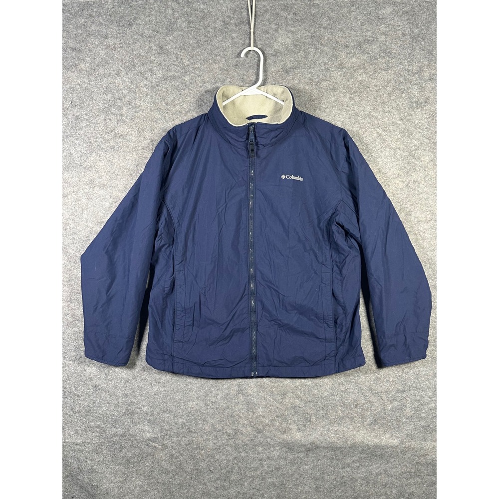 Columbia Women's XL Fleece Lined Full Zip Lightweight Jacket Blue